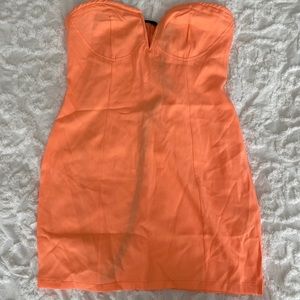 Neon orange pretty little thing dress